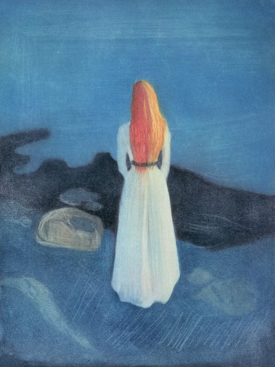 Young Girl on a Jetty by Edvard Munch